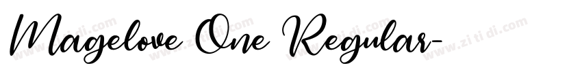 Magelove One Regular字体转换